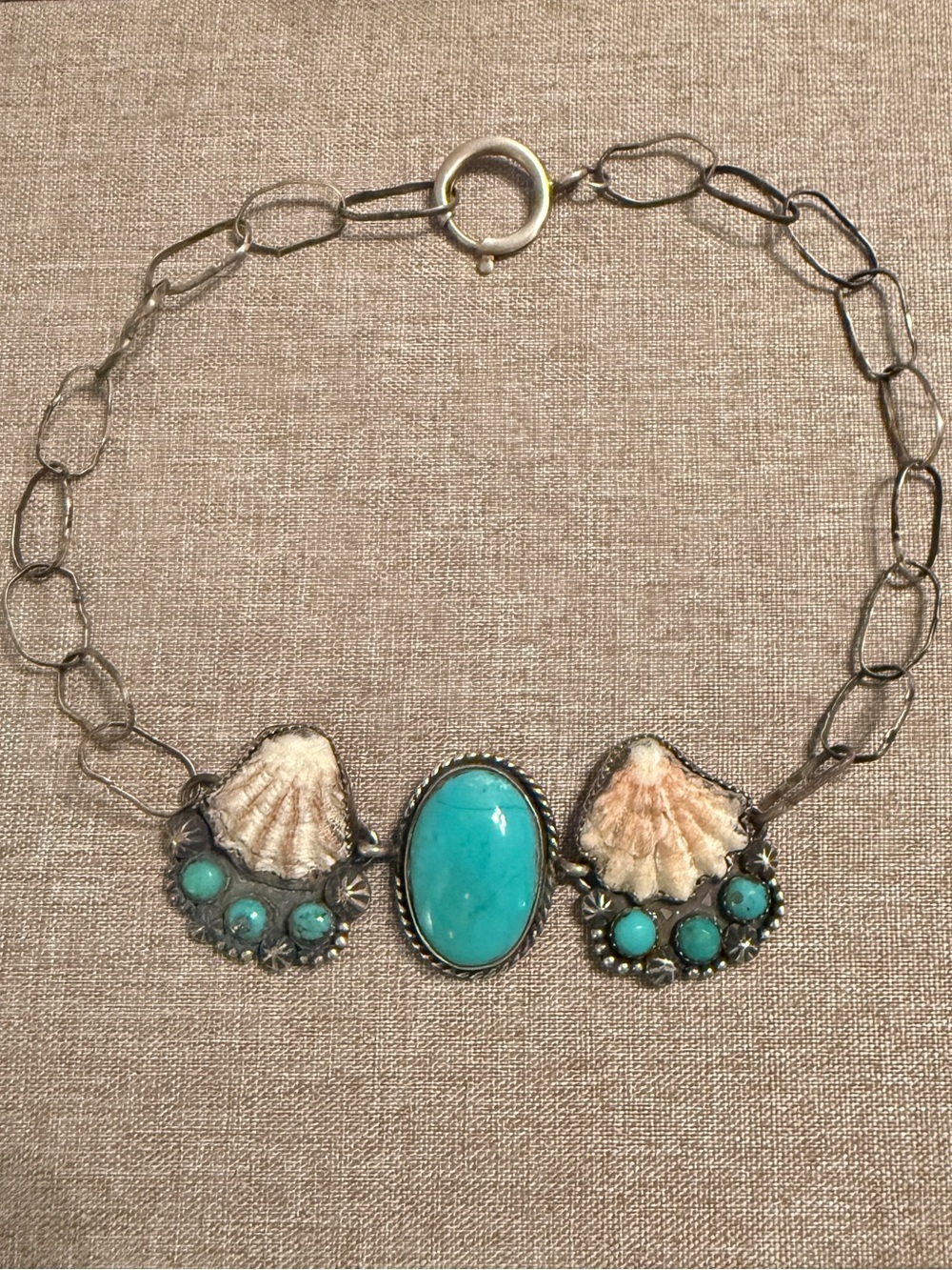 Turquoise Shell Sterling Silver Choker